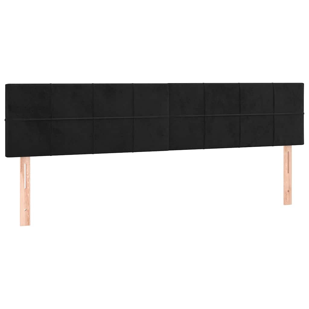 Krevet box spring s madracem crni 120 x 190 cm baršunasti