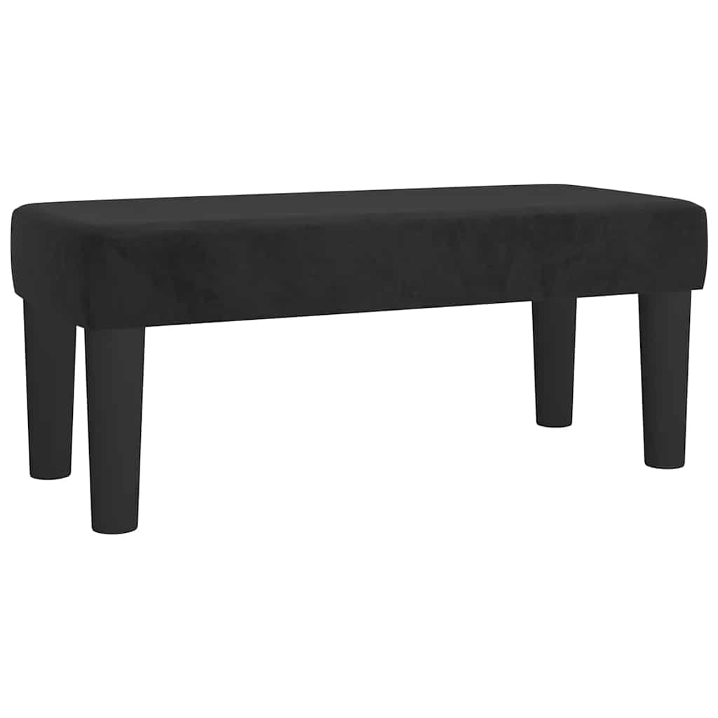 Krevet box spring s madracem crni 120 x 190 cm baršunasti