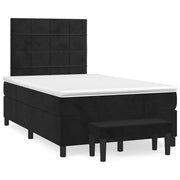 Krevet box spring s madracem crni 120 x 190 cm baršunasti