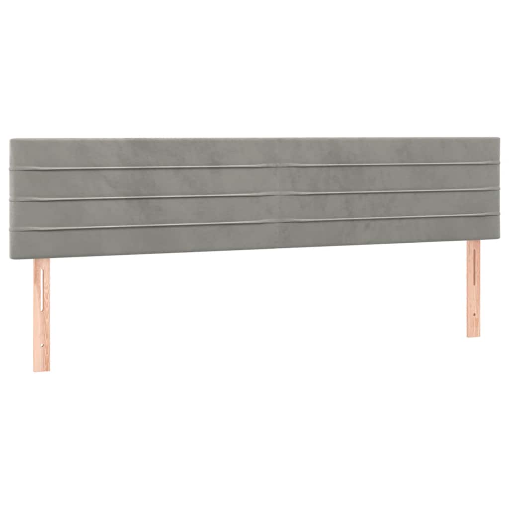 Krevet s oprugama i madracem svjetlosivi 120x190 cm baršunasti