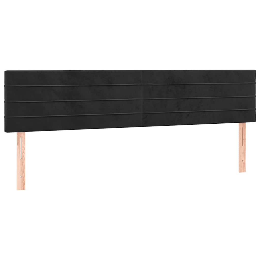Krevet box spring s madracem crni 120 x 190 cm baršunasti