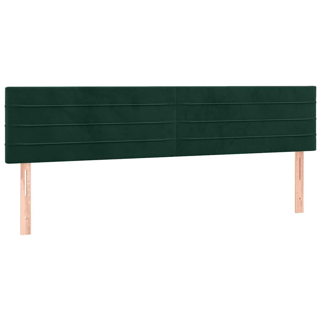 Krevet box spring s madracem tamnozeleni 120x190 cm baršunasti