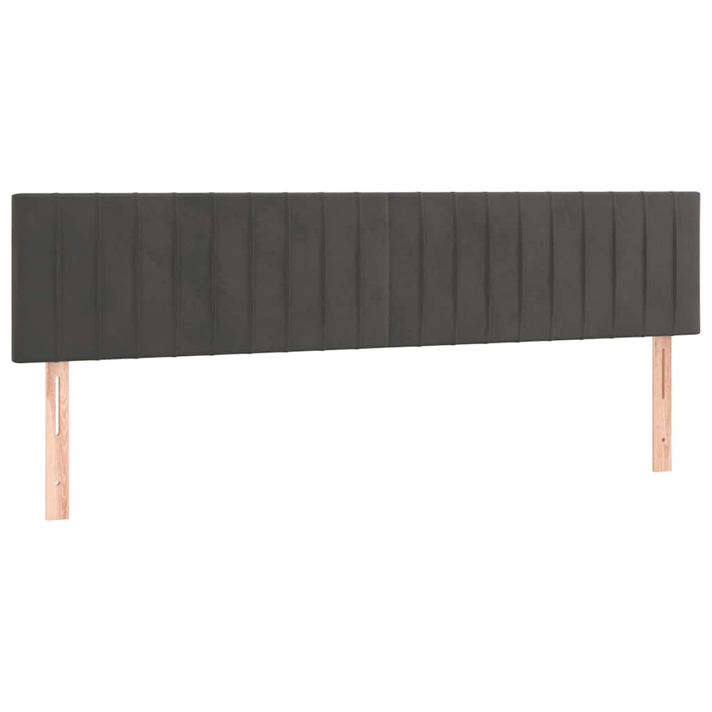 Krevet box spring s madracem tamnosivi 120 x 190 cm baršun