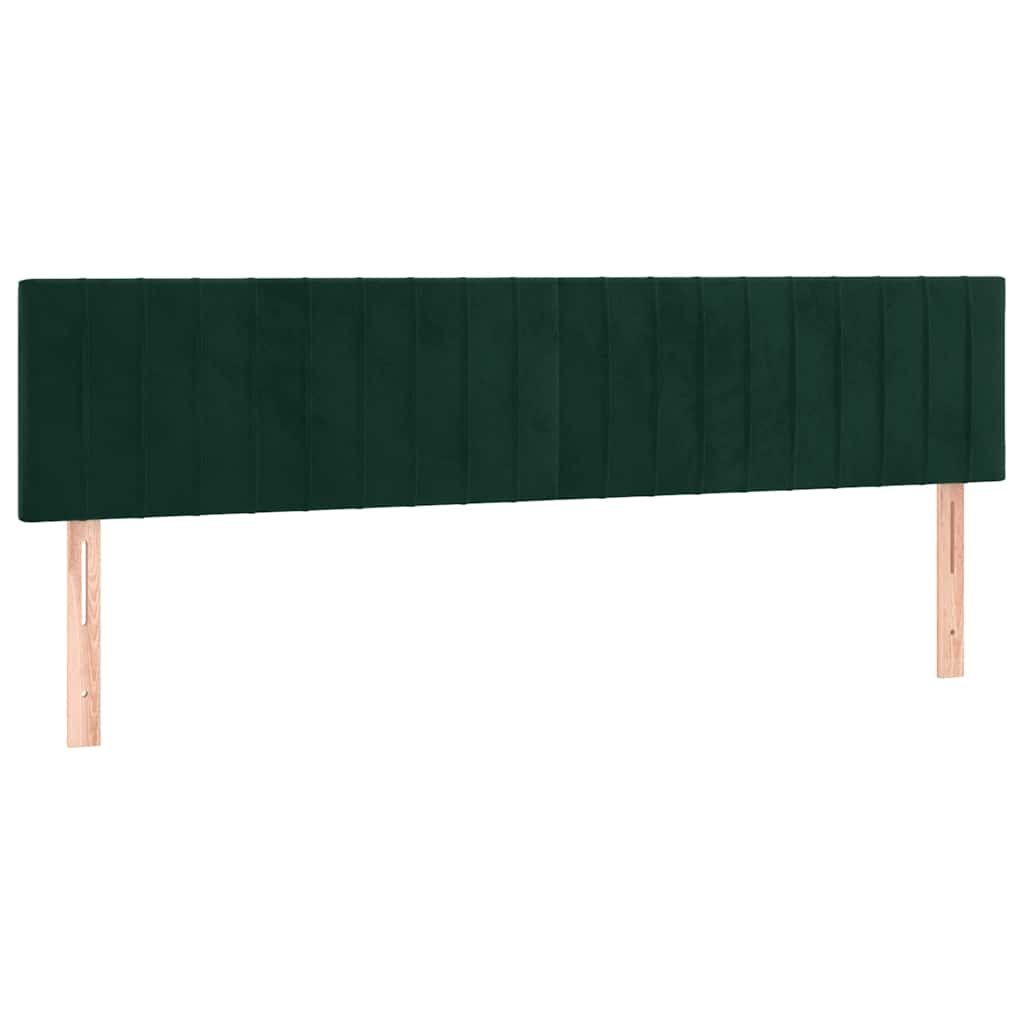 Krevet box spring s madracem tamnozeleni 120x190 cm baršunasti
