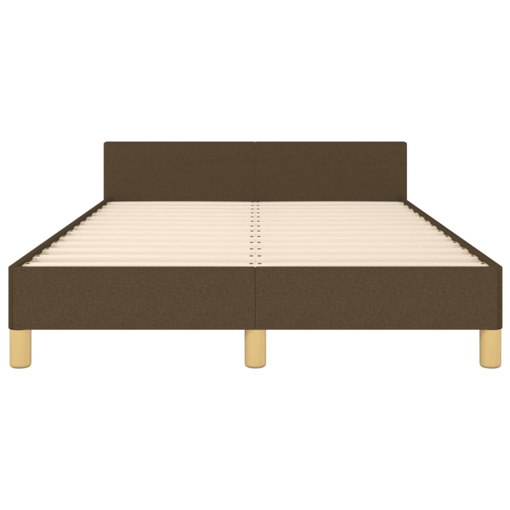 Okvir kreveta bez madraca tamnosmeđi 120x190 cm od tkanine