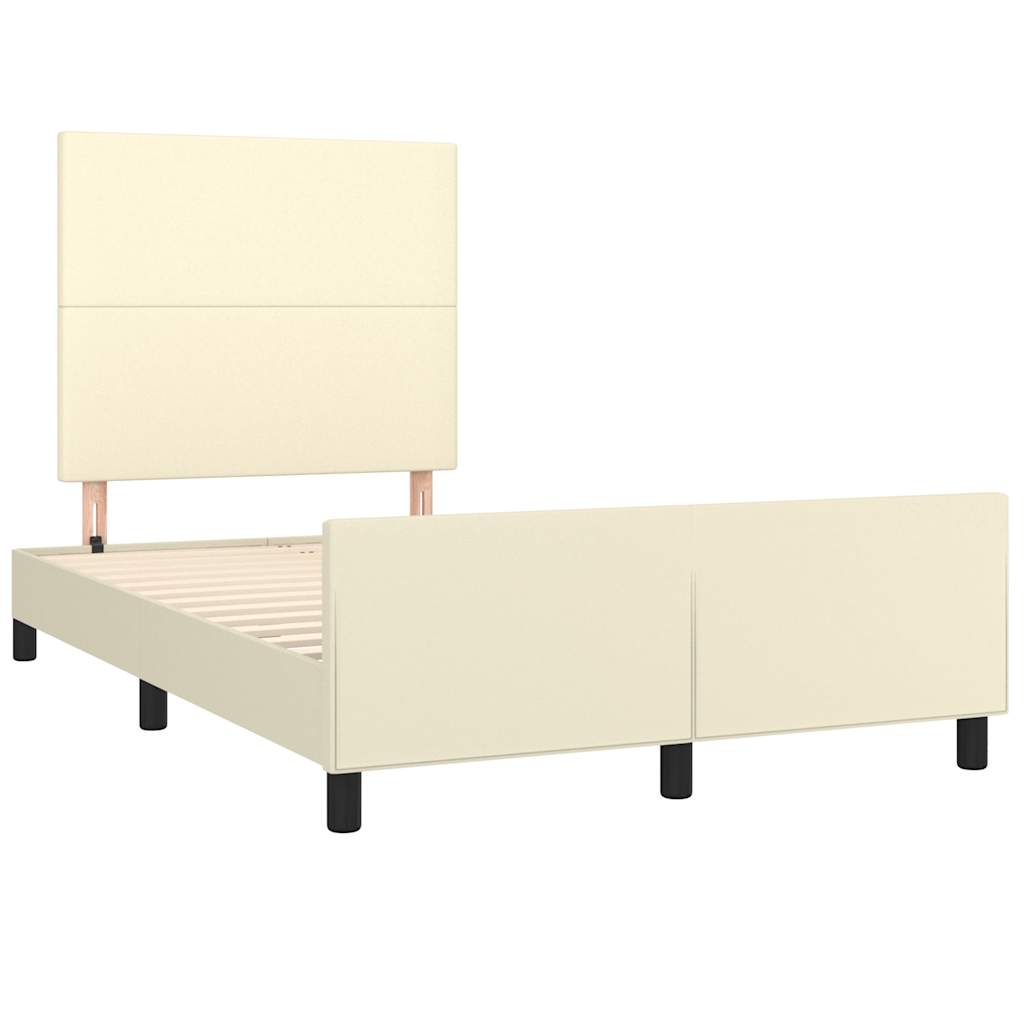 Okvir kreveta bez madraca krem 120x190 cm umjetne kože