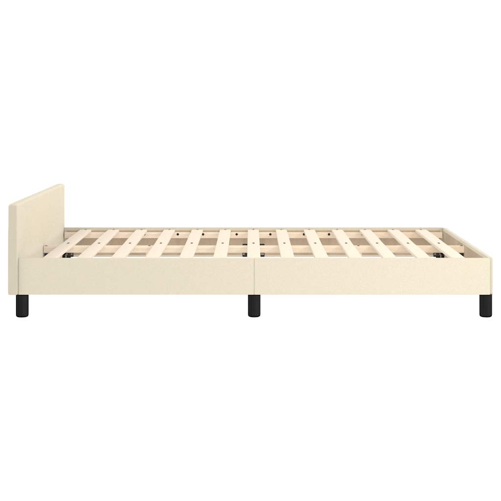 Okvir kreveta bez madraca krem 120x190 cm umjetne kože
