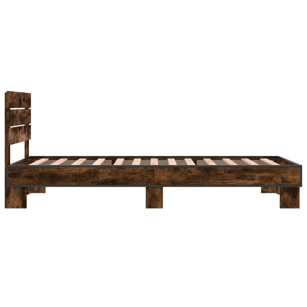 Okvir za krevet boja hrasta 120x200cm konstruirano drvo i metal