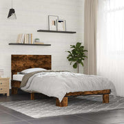 Okvir za krevet boja hrasta 90x200 cm konstruirano drvo i metal