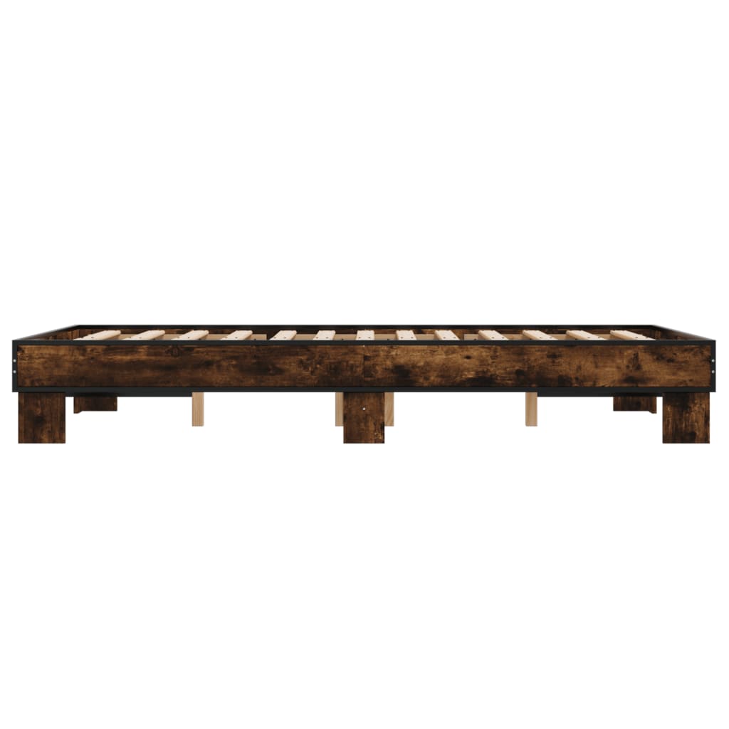 Okvir kreveta boja hrasta 140x200 cm konstruirano drvo i metal