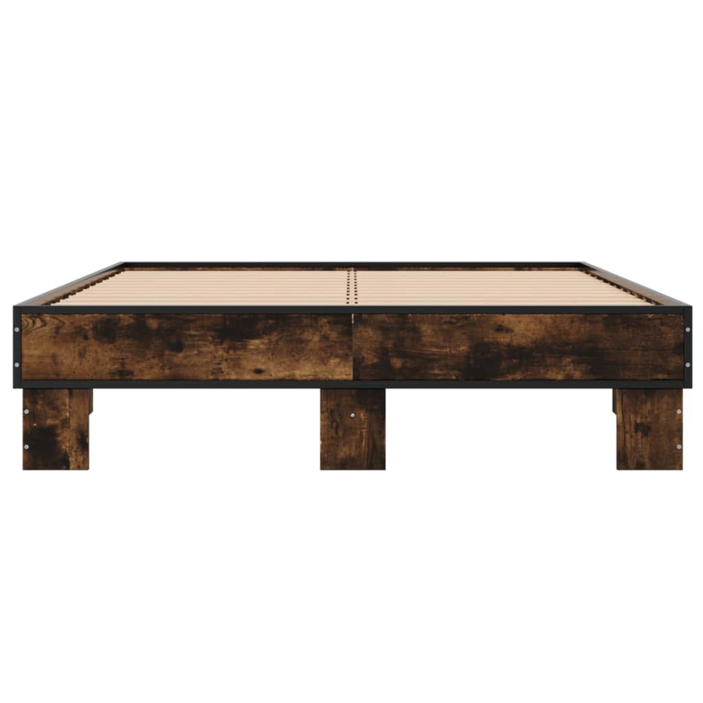 Okvir kreveta boja hrasta 120x200 cm konstruirano drvo i metal
