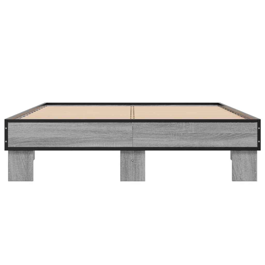 Okvir kreveta boja hrasta 120x200 cm konstruirano drvo i metal