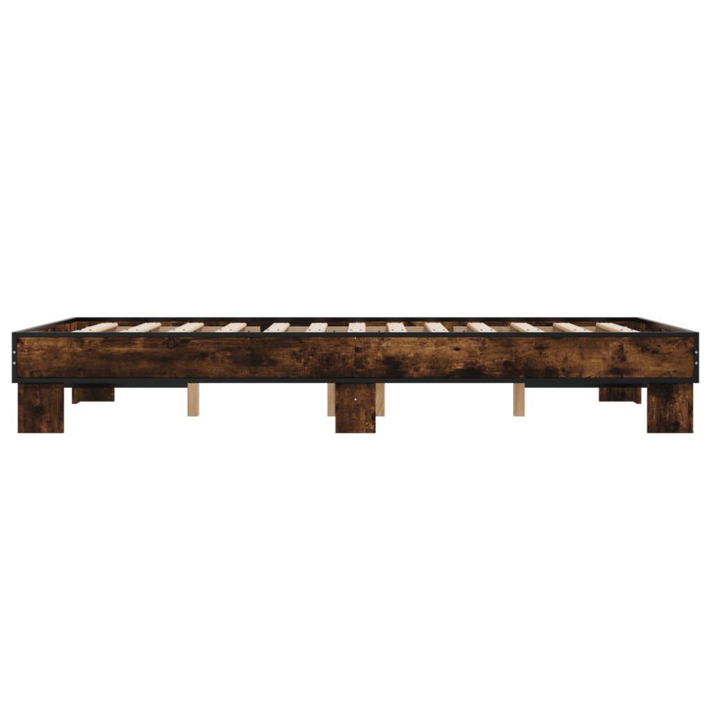 Okvir kreveta boja hrasta 120x200 cm konstruirano drvo i metal