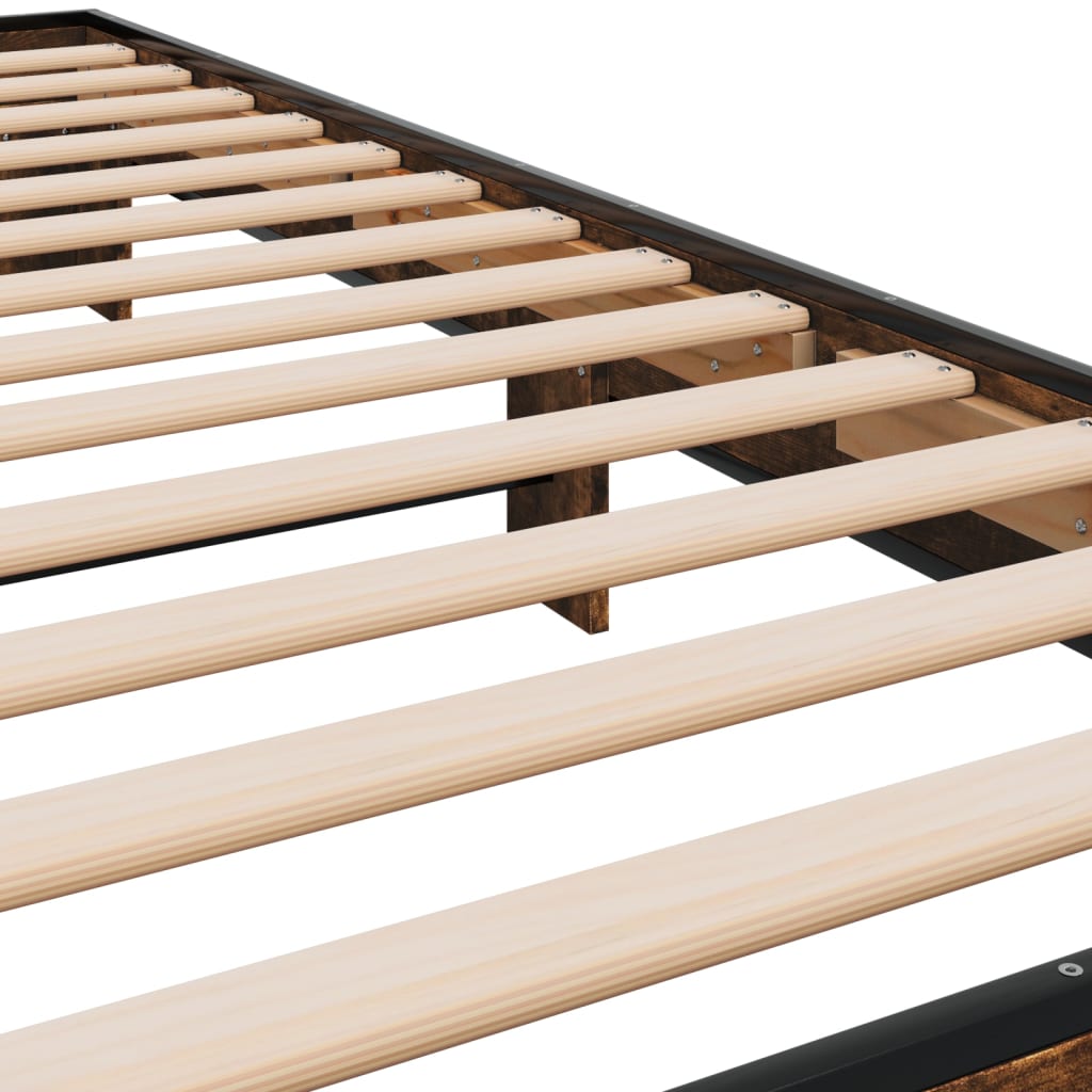 Okvir za krevet boja hrasta 120x200cm konstruirano drvo i metal