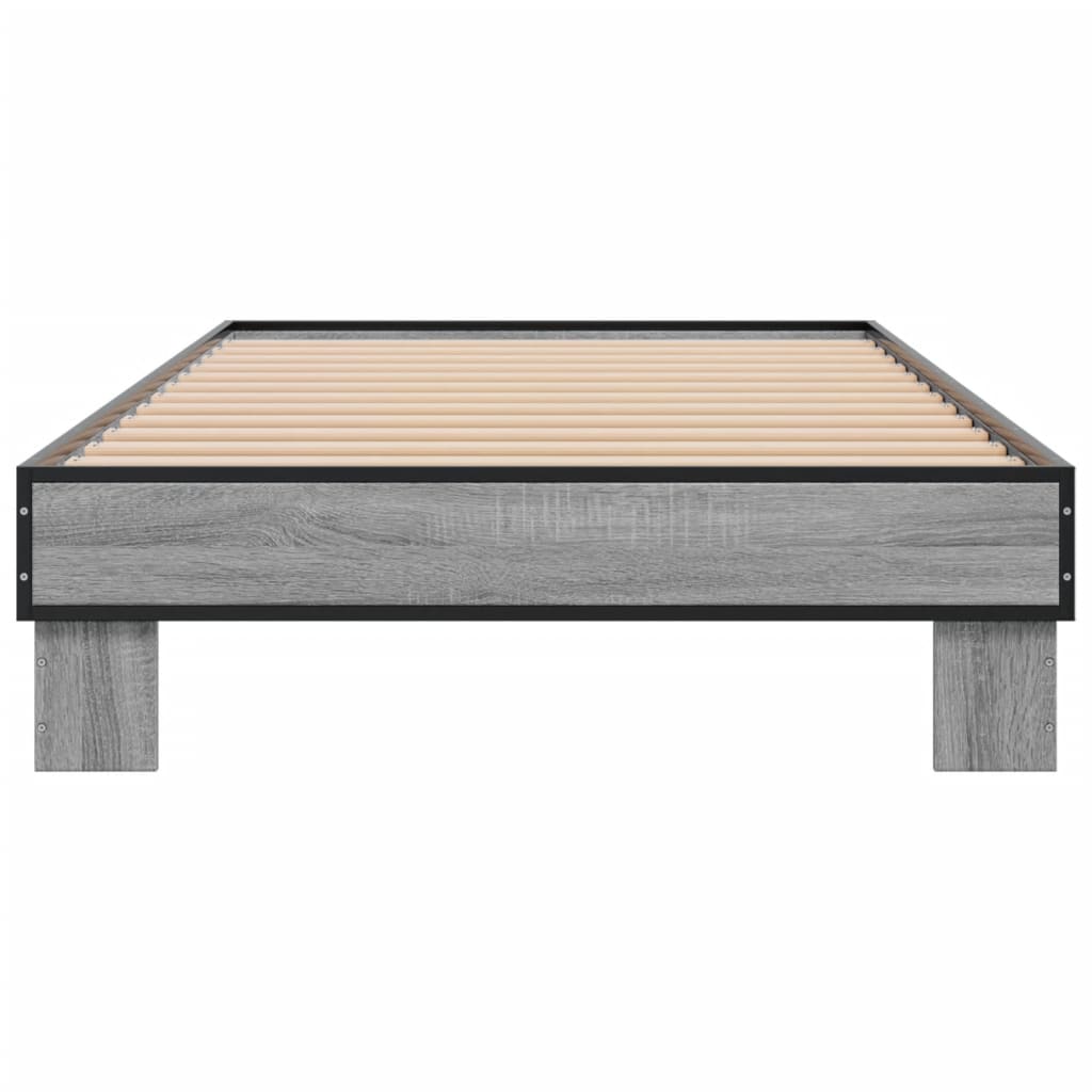 Okvir za krevet boja hrasta 100x200cm konstruirano drvo i metal