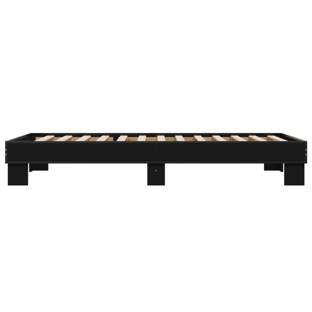 Okvir za krevet crni 75 x 190 cm od konstruiranog drva