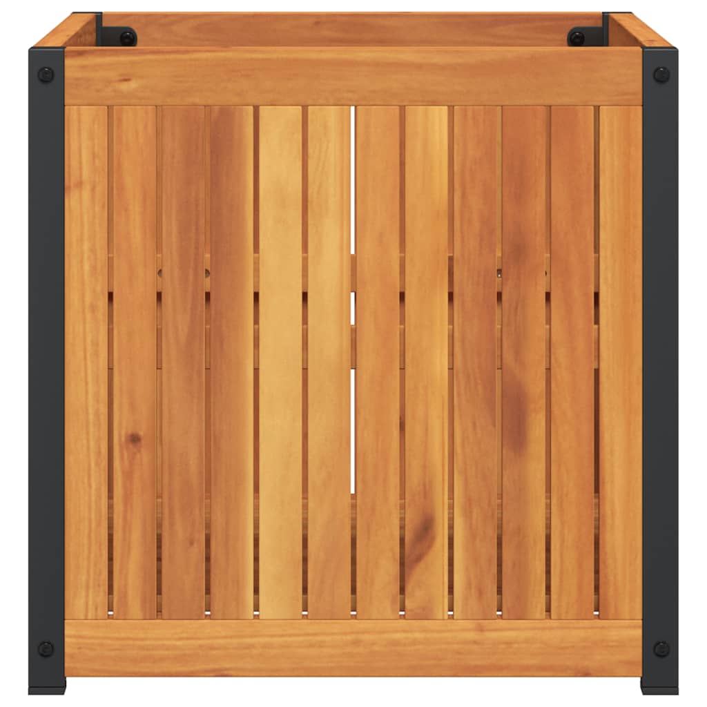 Vrtna sadilica 45 x 45 x 44 cm masivno bagremovo drvo i čelik