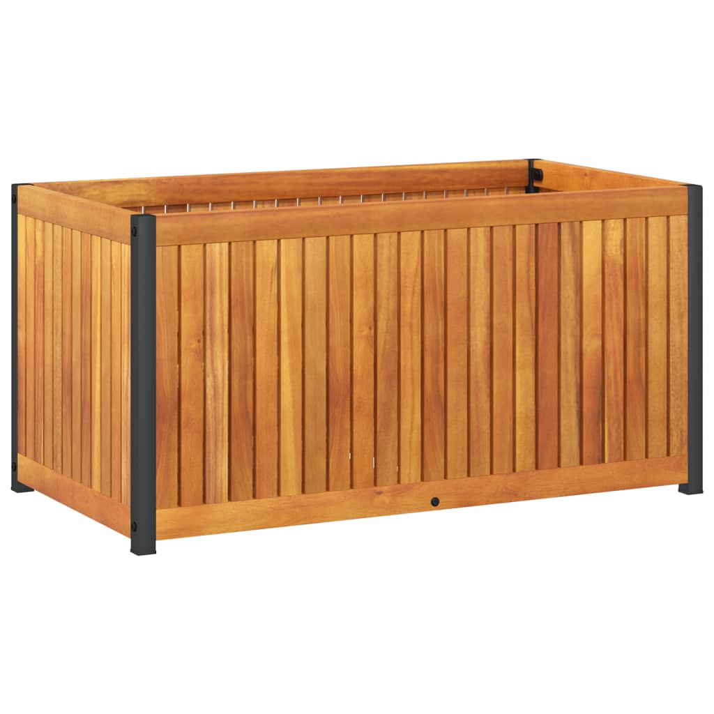 Vrtna sadilica 85 x 45 x 44 cm masivno bagremovo drvo i čelik