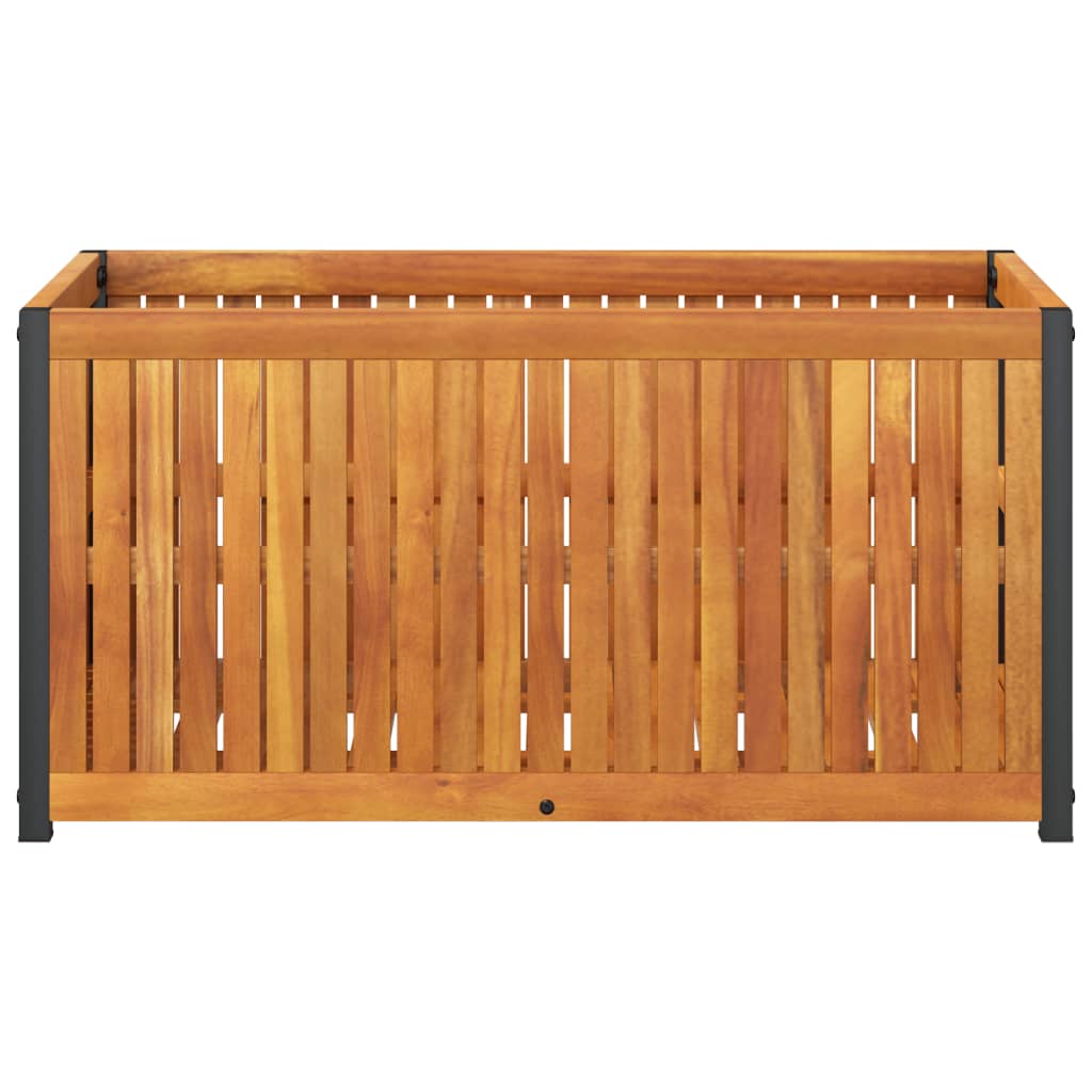 Vrtna sadilica 85 x 45 x 44 cm masivno bagremovo drvo i čelik