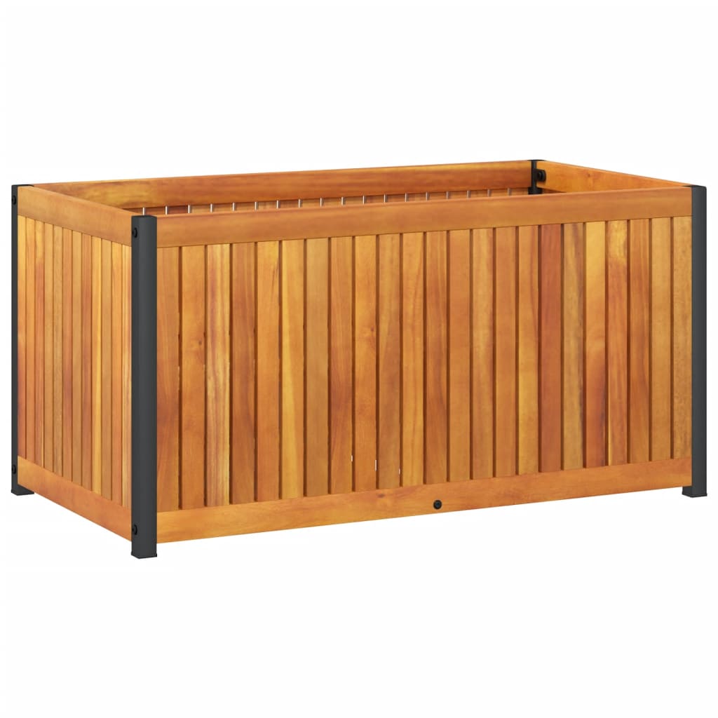 Vrtna sadilica 85 x 45 x 44 cm masivno bagremovo drvo i čelik