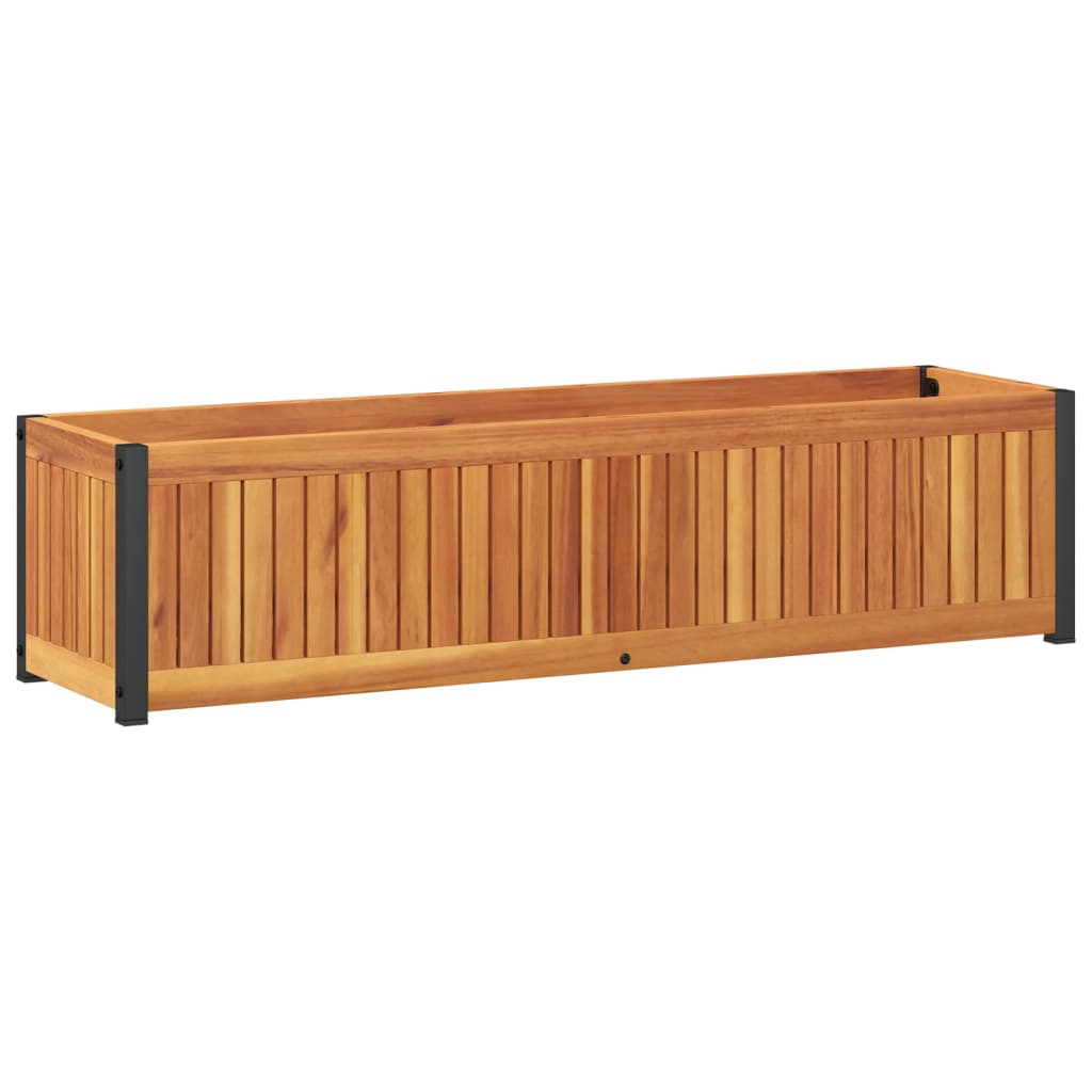 Vrtna sadilica 110 x 30 x 27,5 cm masivno drvo bagrema i čelik