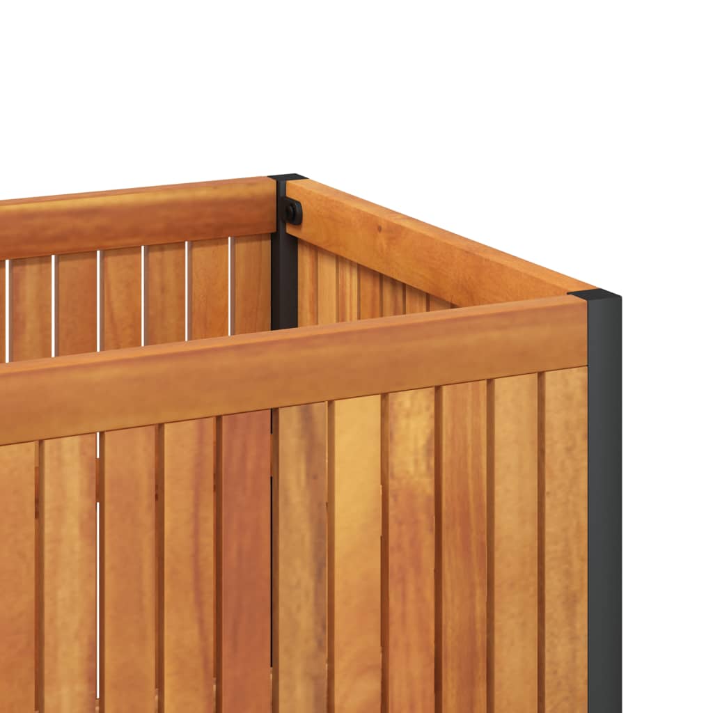 Vrtna sadilica 110 x 30 x 27,5 cm masivno drvo bagrema i čelik