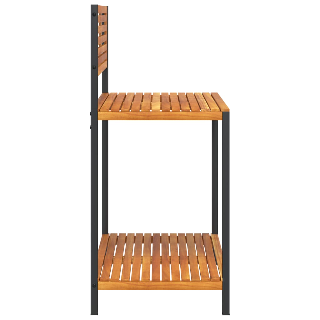 Vrtni radni stol 90x50x110 cm masivno bagremovo drvo i čelik