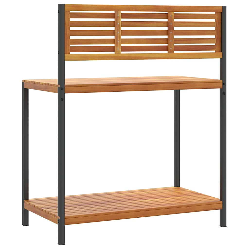 Vrtni radni stol 90x50x110 cm masivno bagremovo drvo i čelik