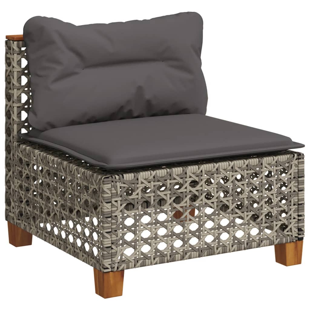 7-dijelni set vrtnih sofa sivi od poliratana