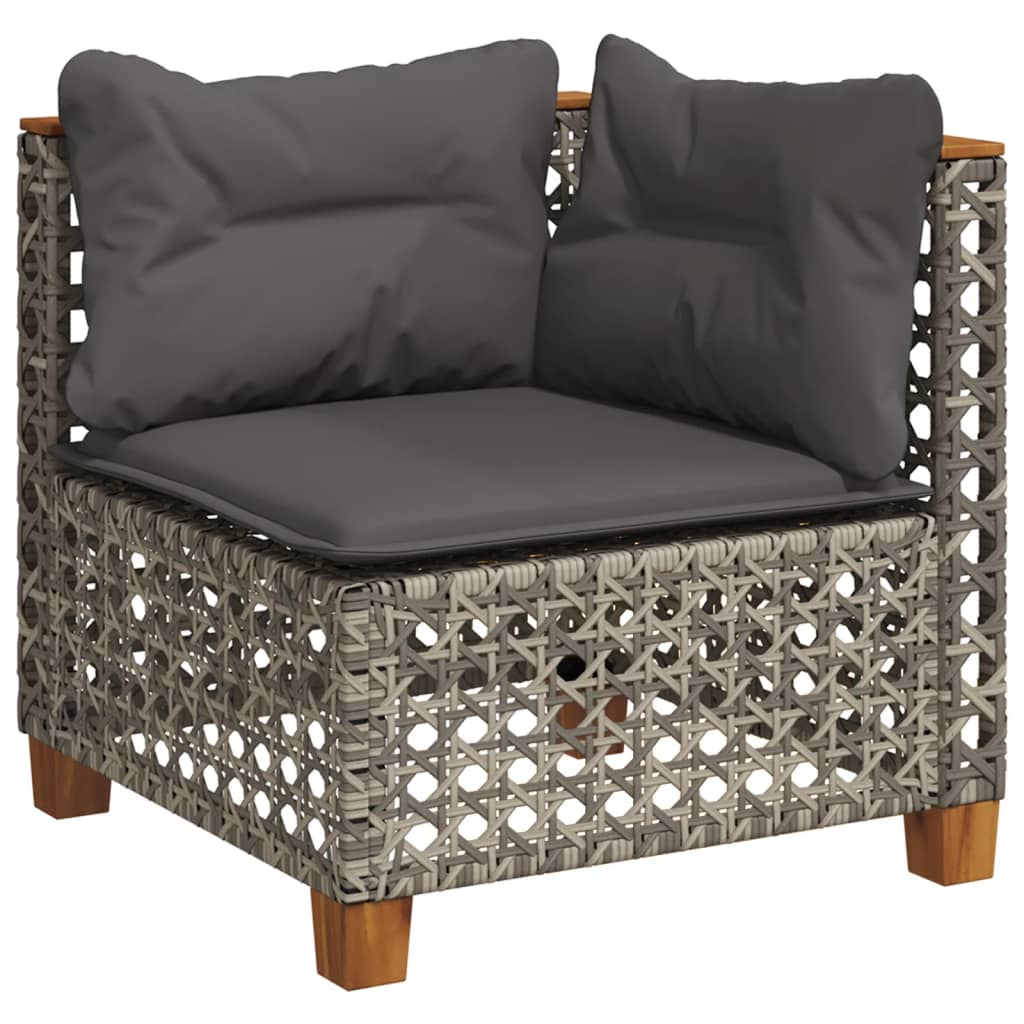 7-dijelni set vrtnih sofa sivi od poliratana