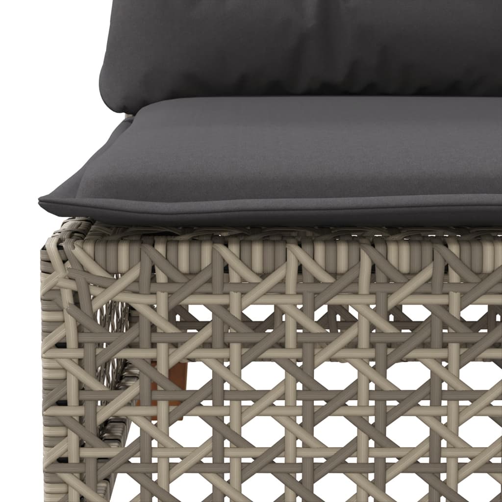 7-dijelni set vrtnih sofa sivi od poliratana