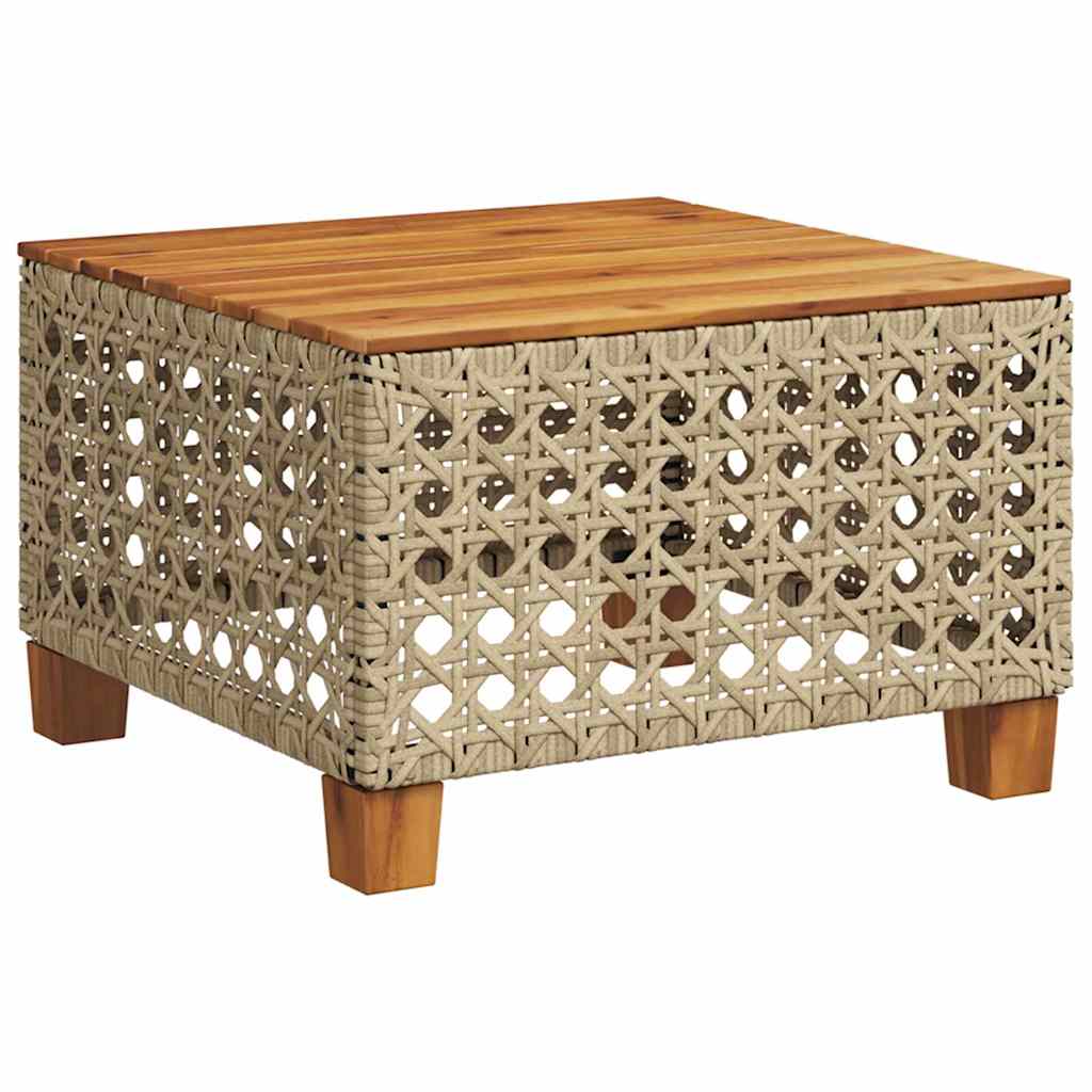 10-dijelni set vrtnih sofa s jastucima bež od poliratana 55 x 55 x 36 cm