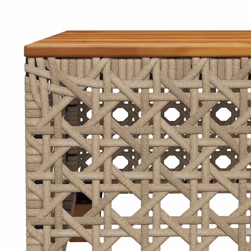 10-dijelni set vrtnih sofa s jastucima bež od poliratana 55 x 55 x 36 cm