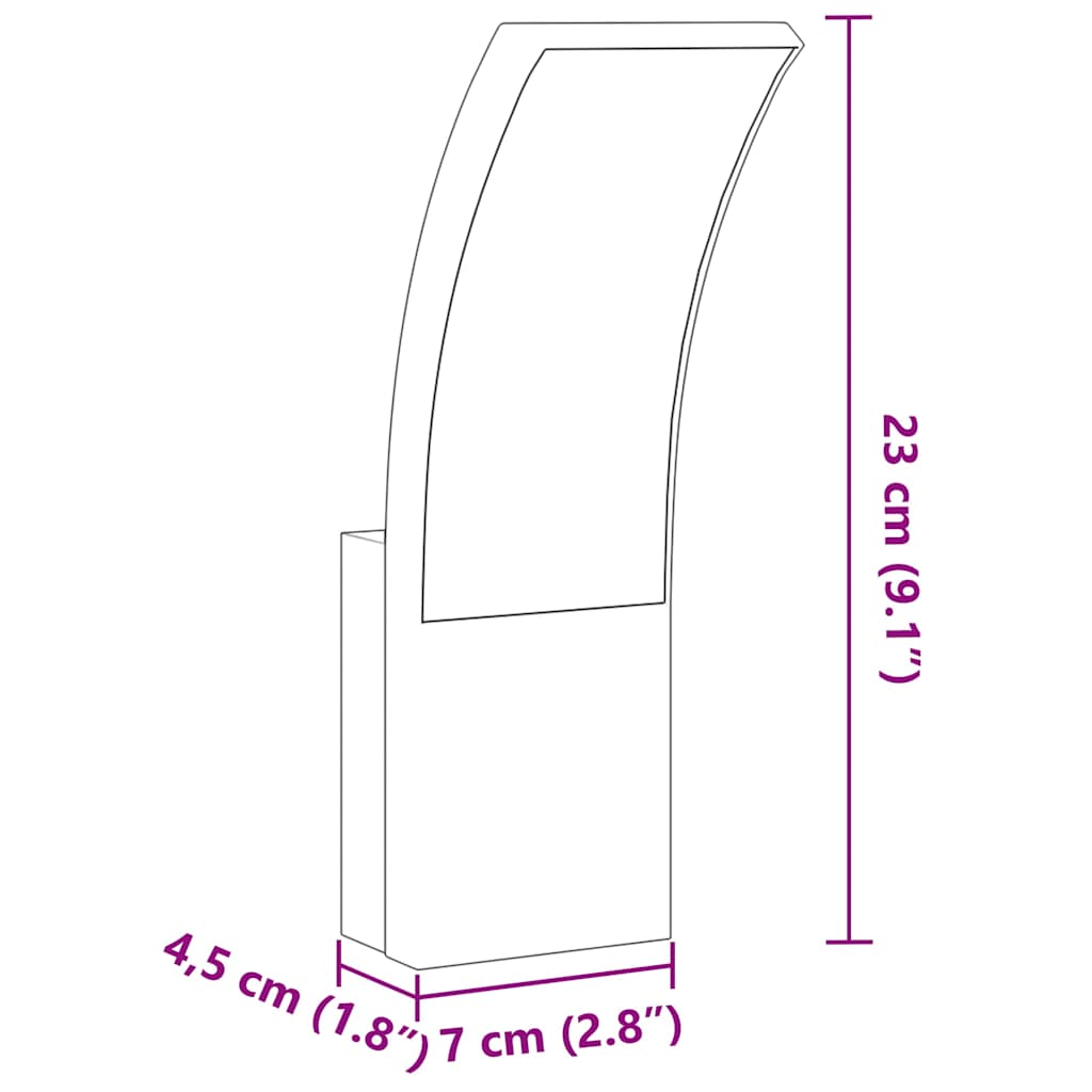 Vanjska LED zidna svjetiljka bijela od lijevanog aluminija