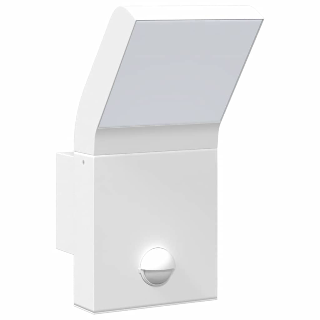 Vanjska LED zidne svjetiljke sa senzorom bijele aluminij