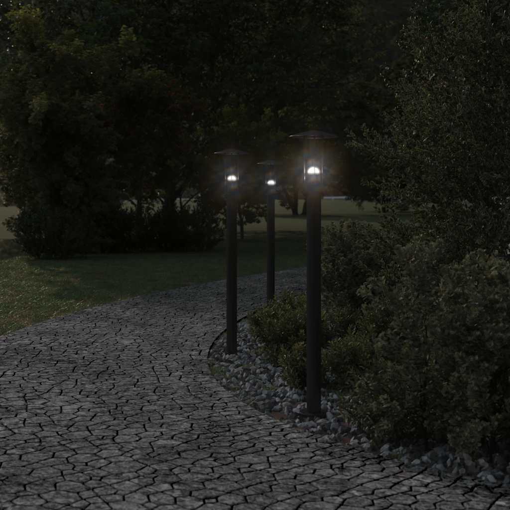 Vanjska podna svjetiljka crna 100 cm od nehrđajućeg čelika