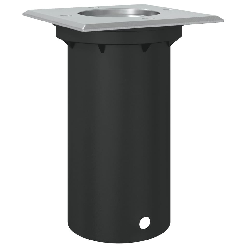 Vanjska podna svjetiljka kvadratna crna 10,5x10,5cm aluminijska