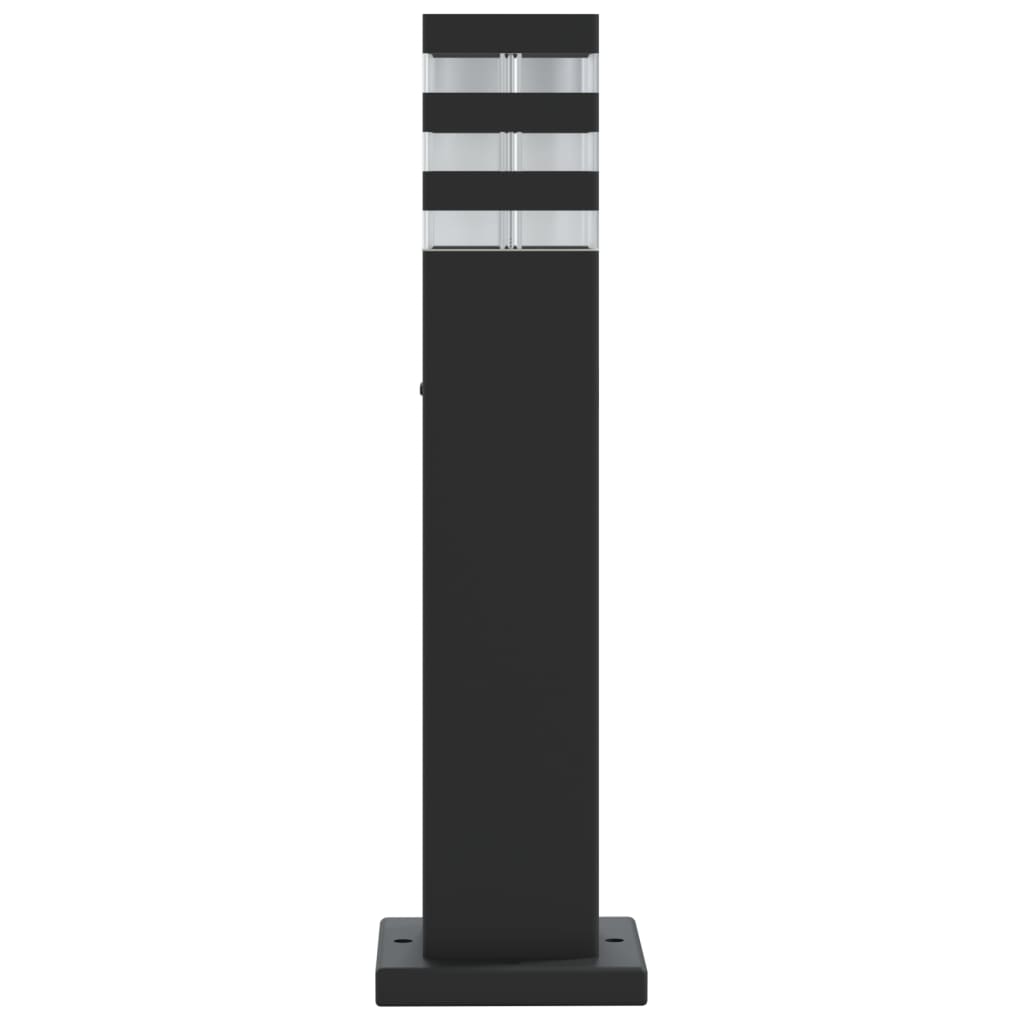 Vanjske podne svjetiljke 3 kom crne 50 cm aluminijske