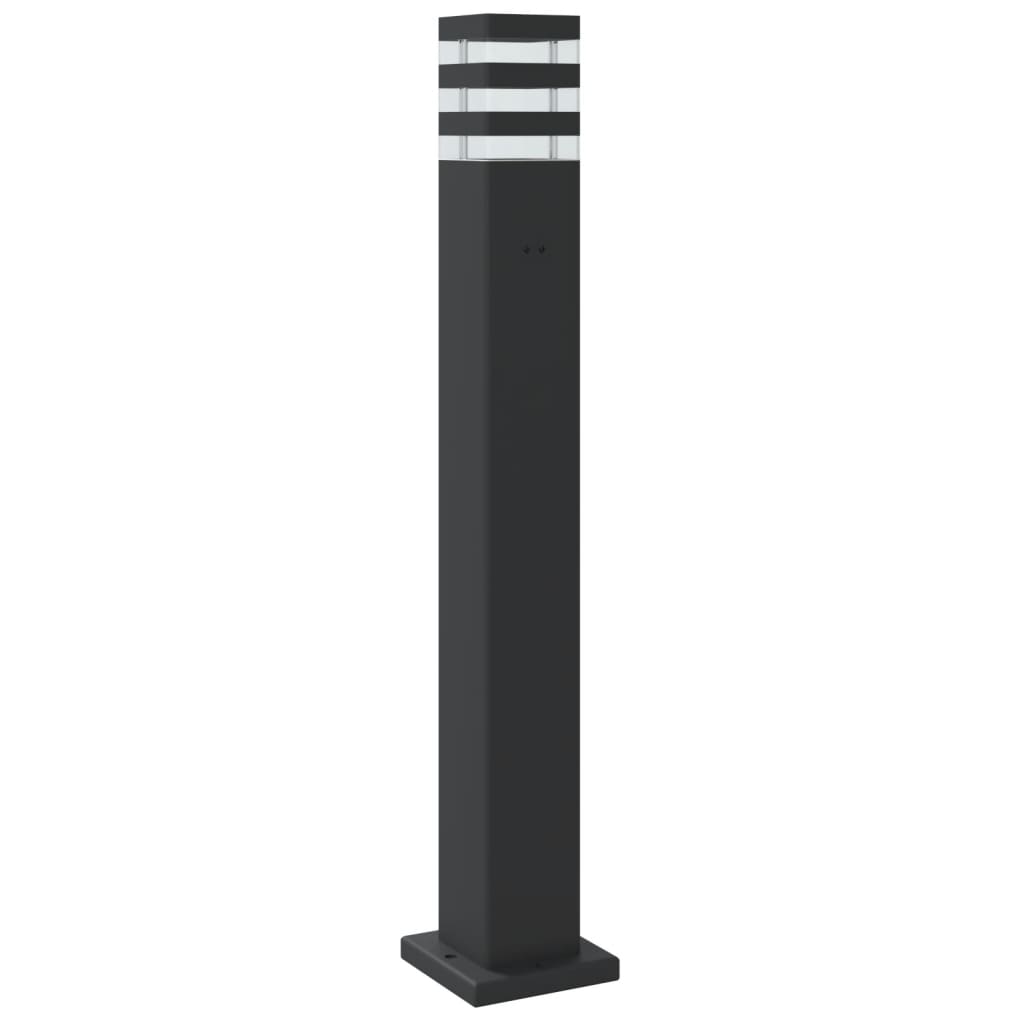 Vanjska podna svjetiljka crna 80 cm aluminijska