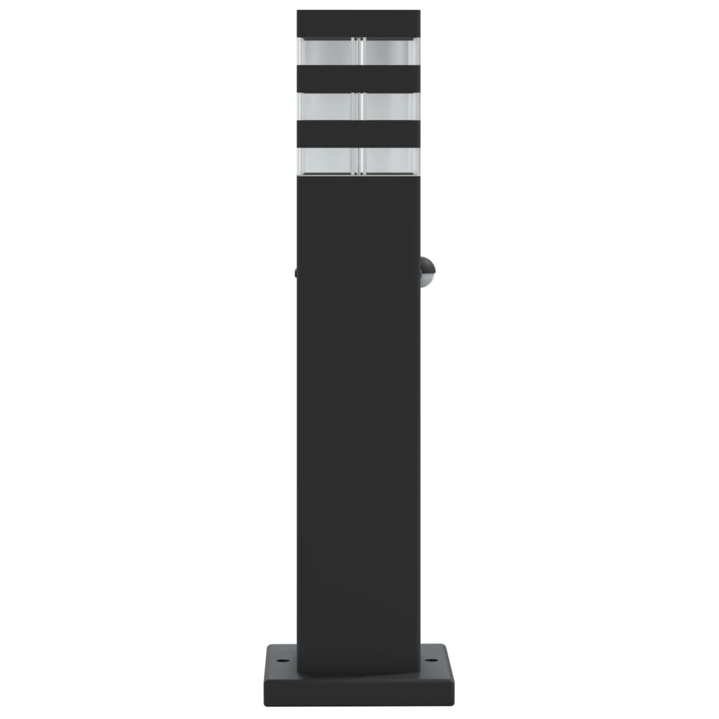 Vanjske podne svjetiljke s senzorima 3kom crne 50cm aluminijske