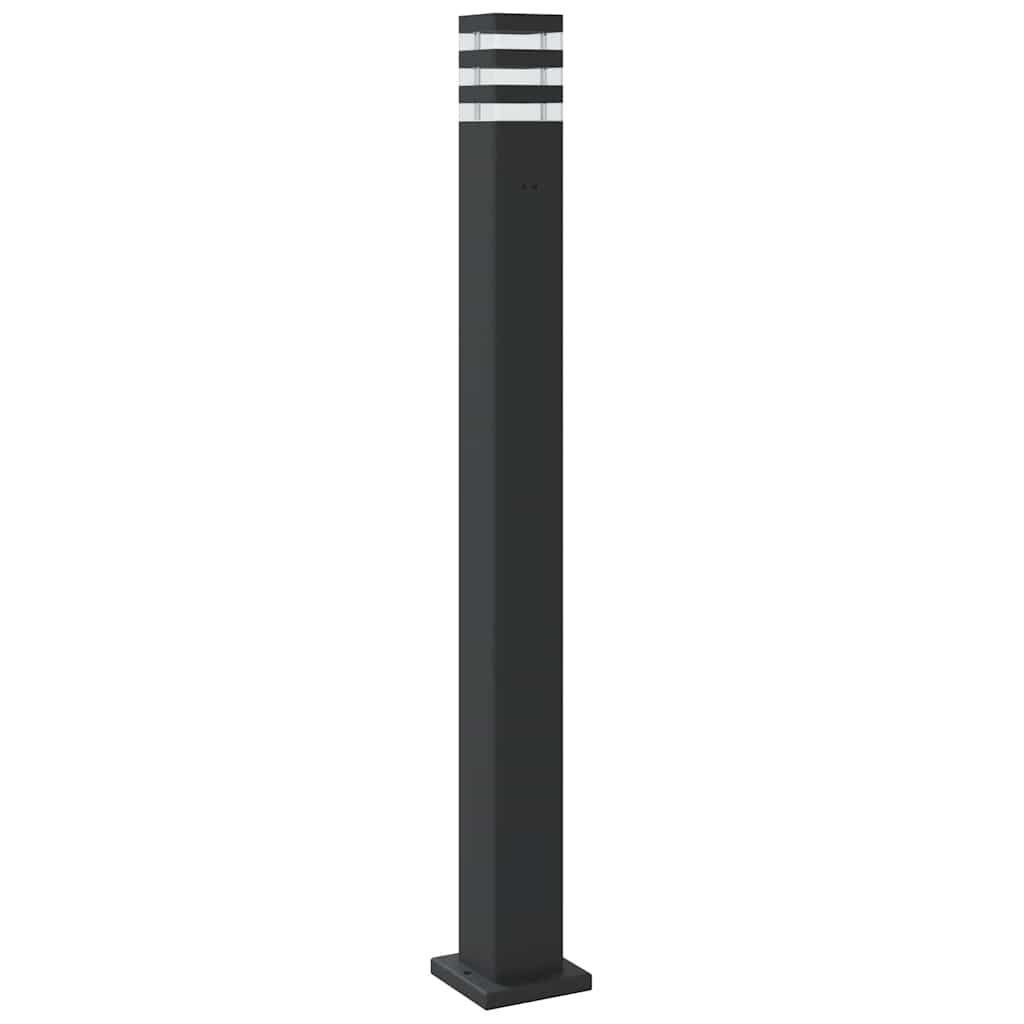 Vanjske podne svjetiljke sa senzorima 3kom crne 110cm aluminij