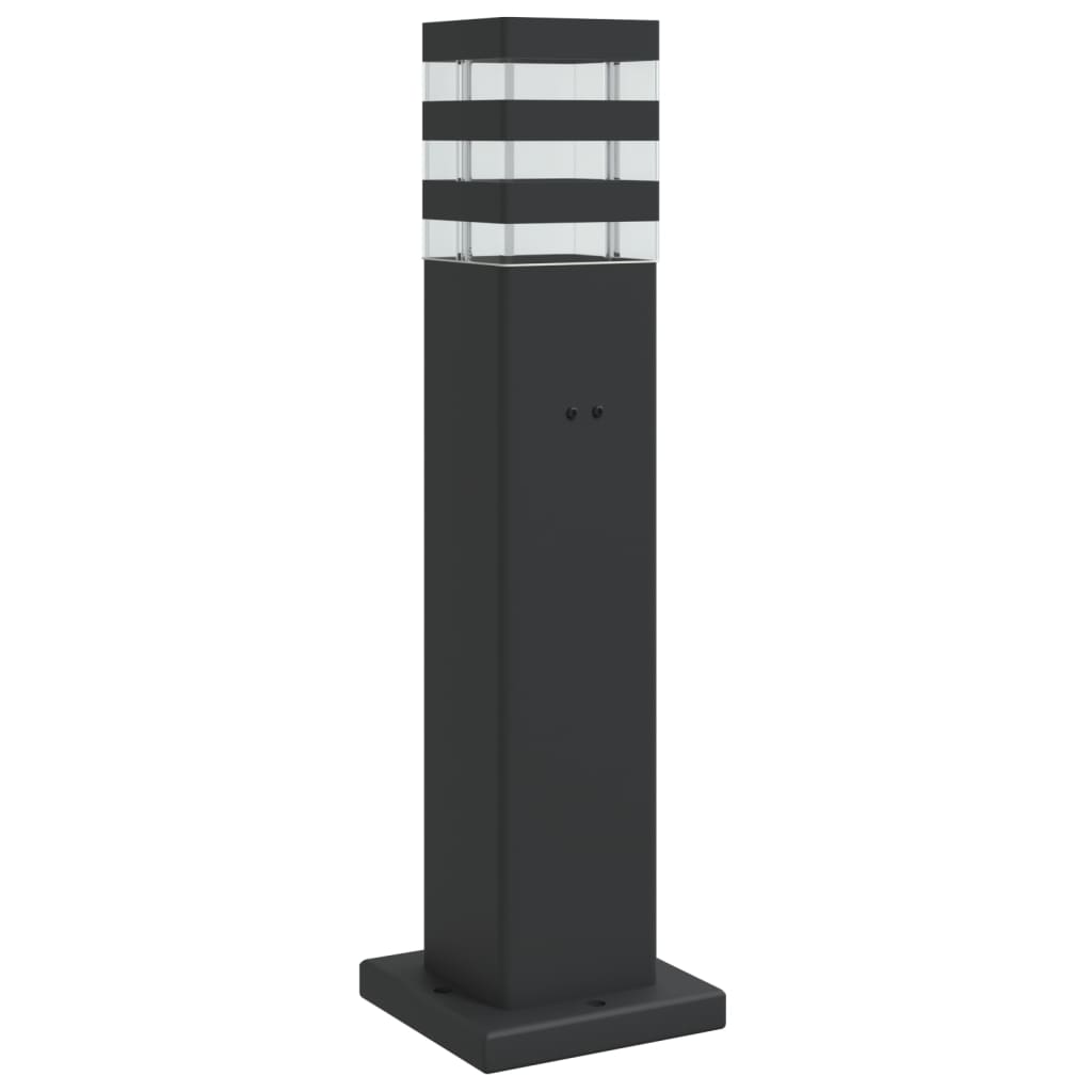 Vanjska podna svjetiljka s utičnicom crna 50 cm aluminijska