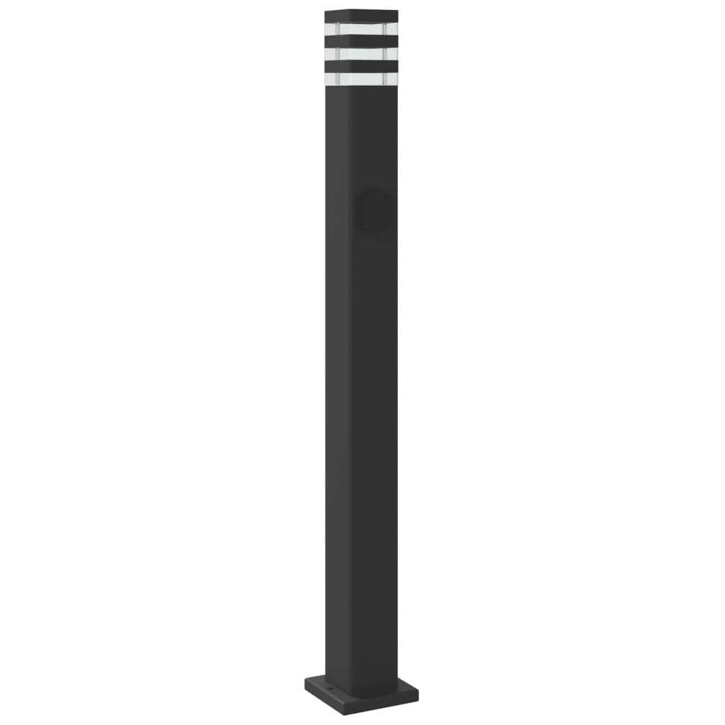 Vanjske podne svjetiljke sa utičnicom 3kom crne 110cm aluminij