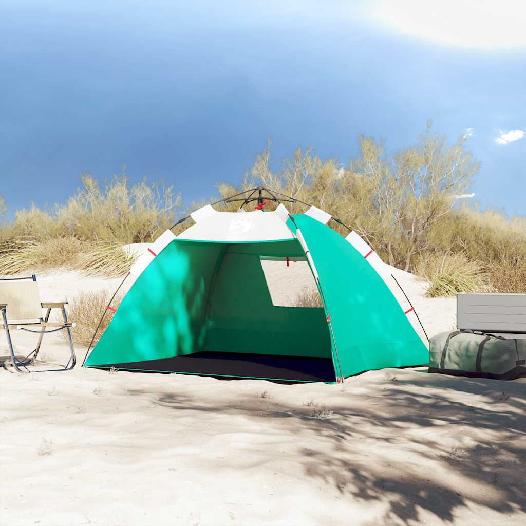 Šator za plažu za 2 osobe vodootporni morskozeleni