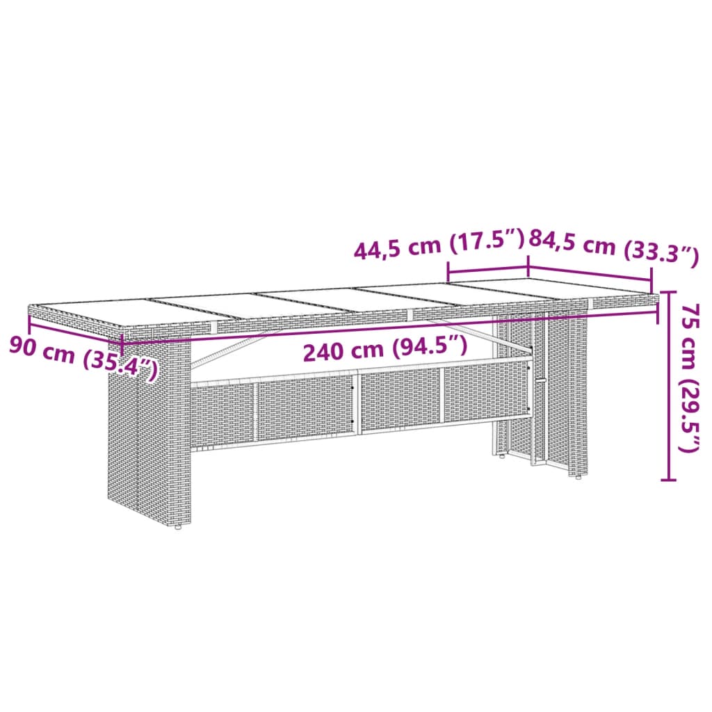 11-dijelni vrtni bistro set od poliratana s jastucima sivi