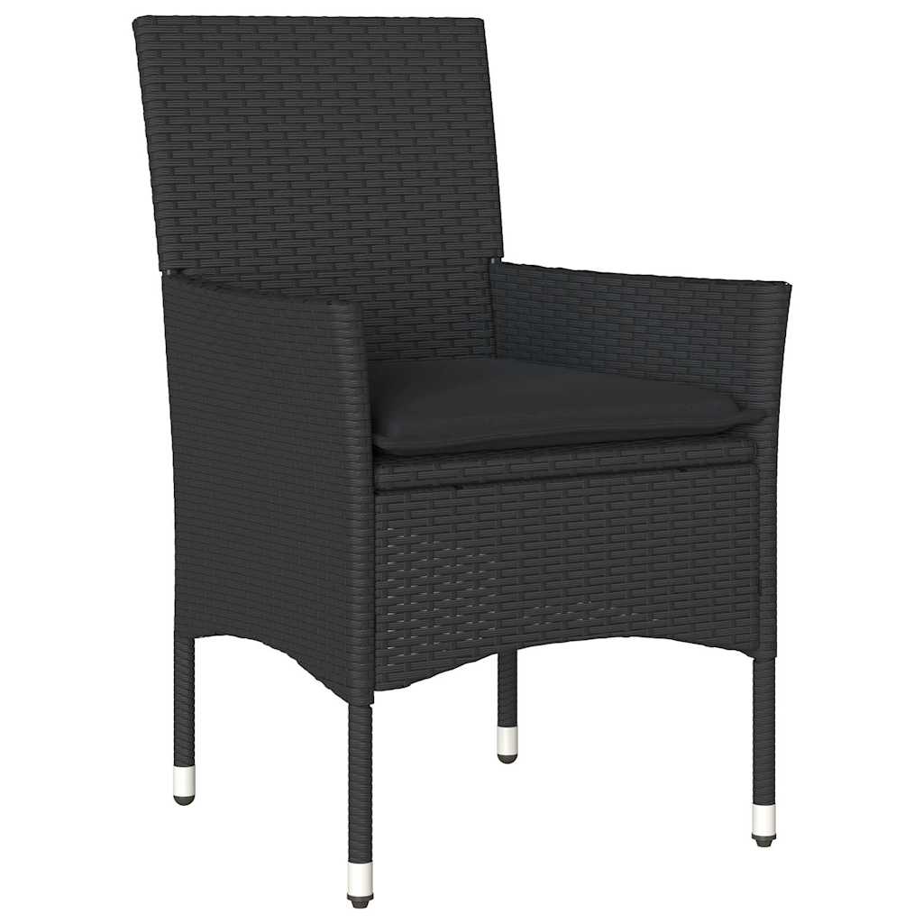 3-dijelni vrtni blagovaonski set s jastucima poliratan i staklo