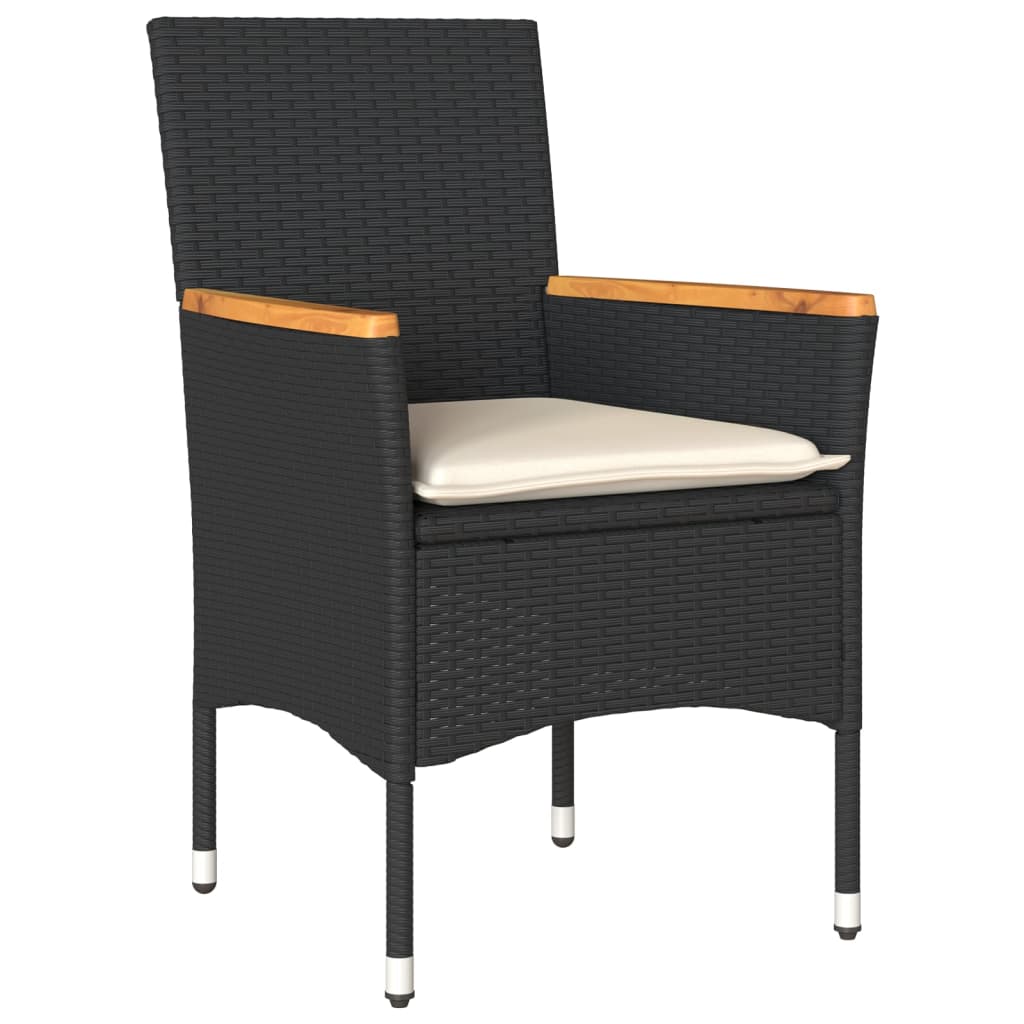9-dijelni vrtni blagovaonski set s jastucima poliratan i staklo