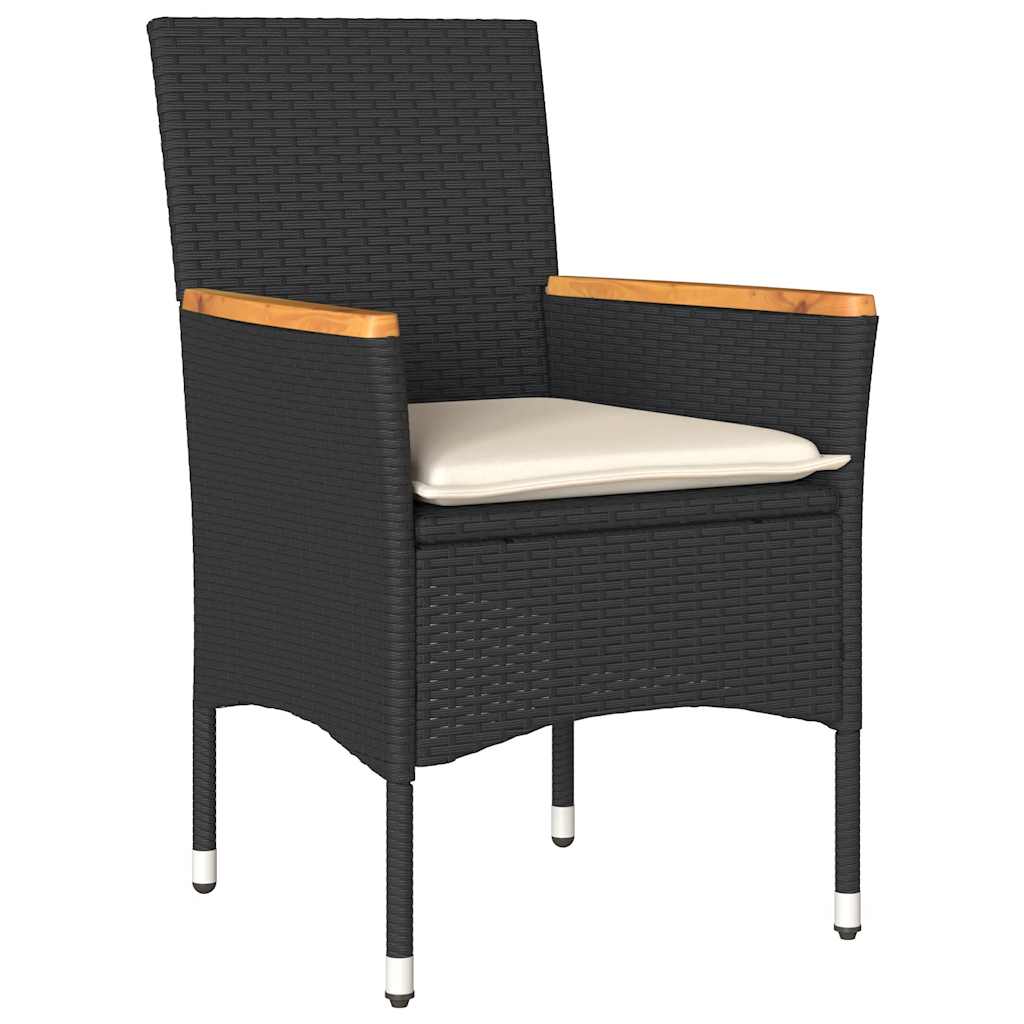 3-dijelni vrtni blagovaonski set s jastucima poliratan i bagrem