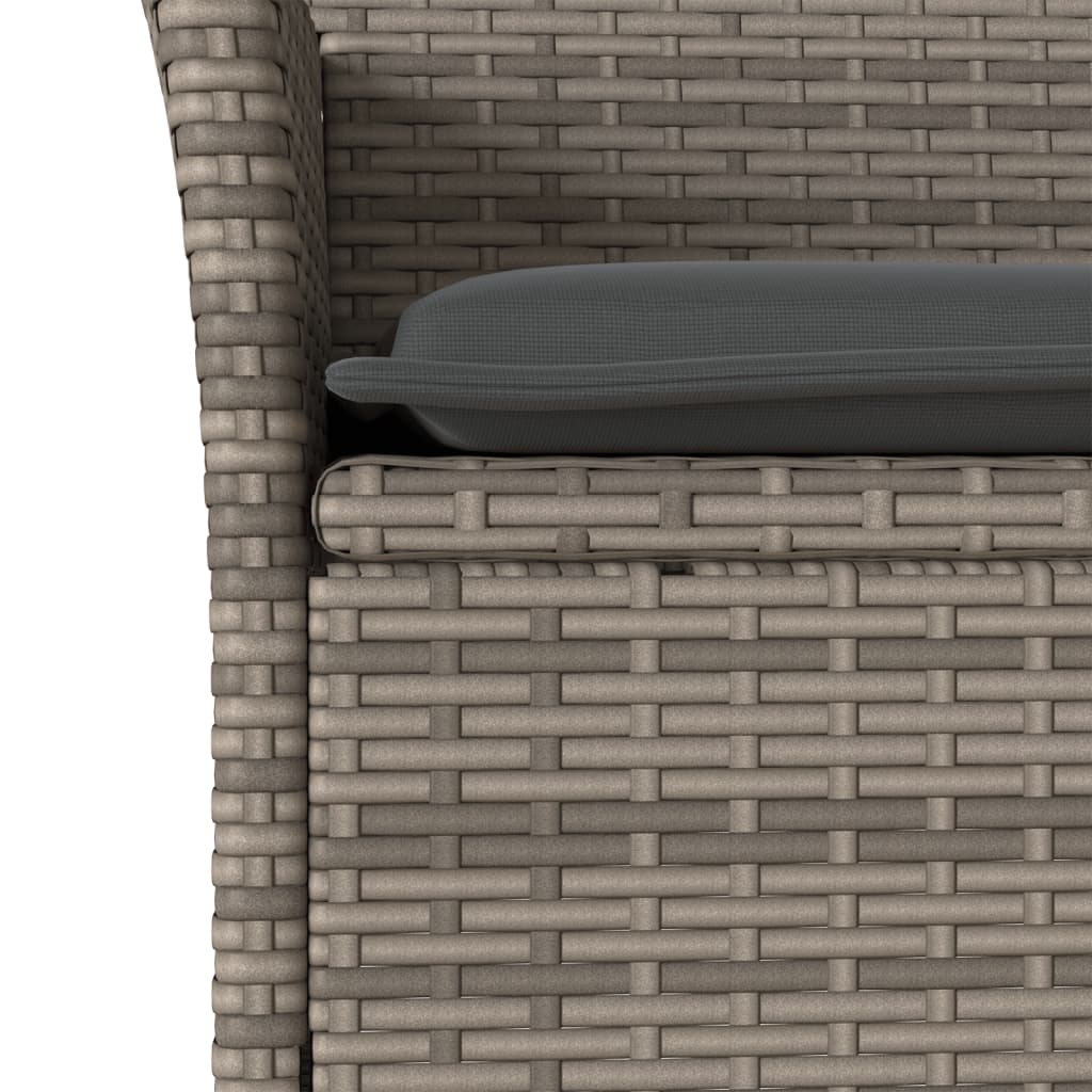 3-dijelni vrtni blagovaonski set s jastucima poliratan i staklo