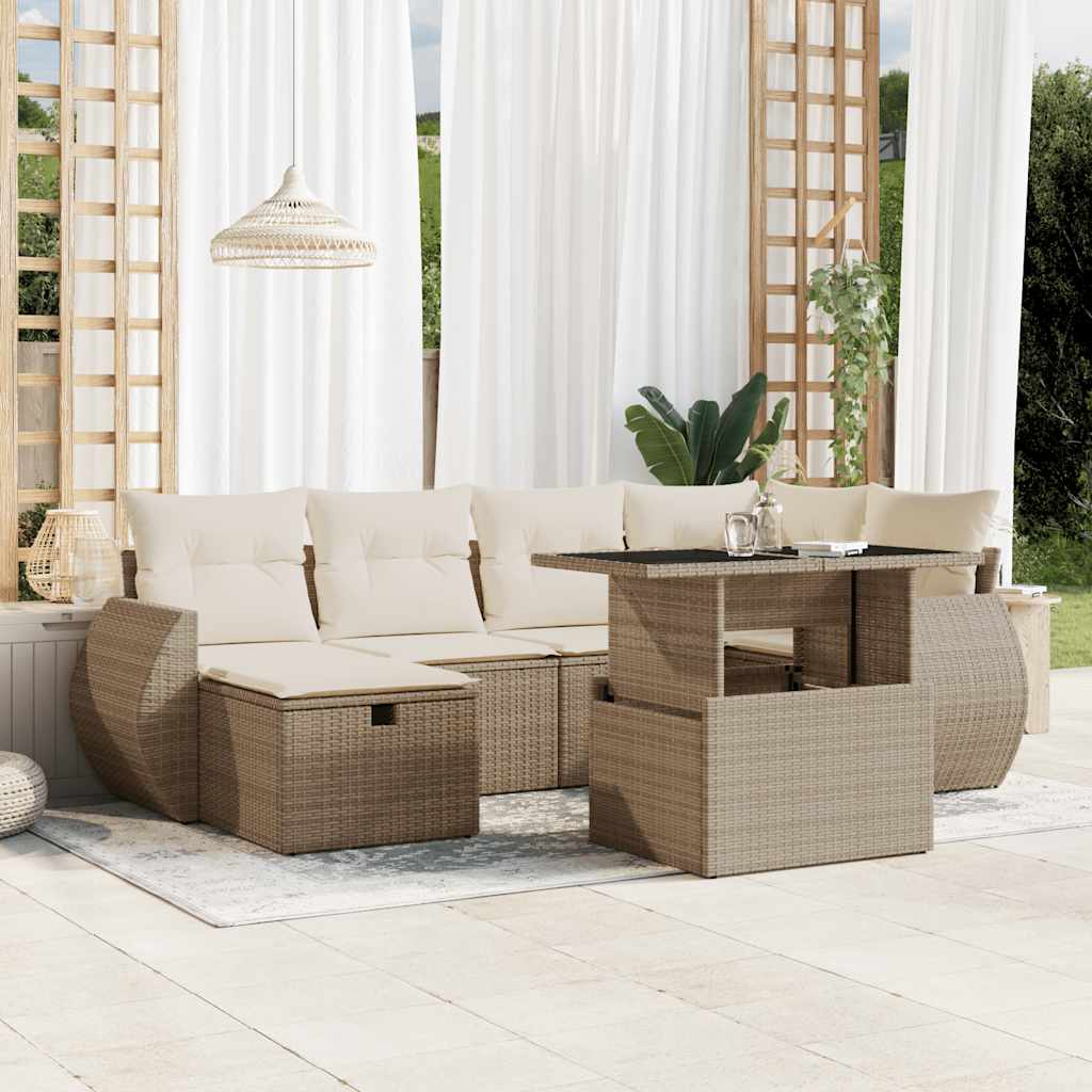 7-dijelni set vrtnih sofa od poliratana